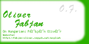 oliver fabjan business card